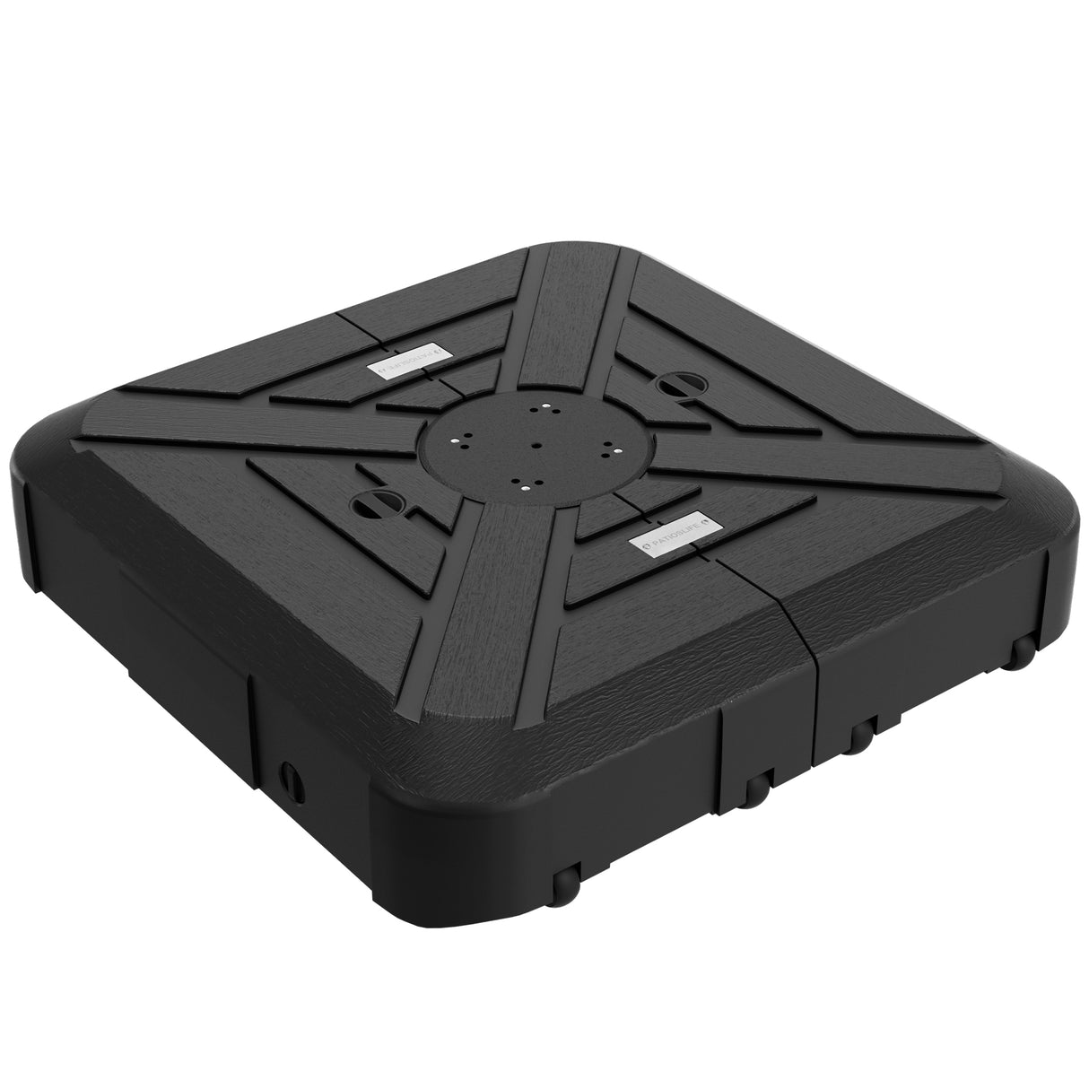 Patioslife™ Cantilever Umbrella Base 250–440lb, Heavy-Duty Outdoor Rolling Stand, Refillable HDPE Offset Weights with Wheels for Patio, Garden & Poolside Stability