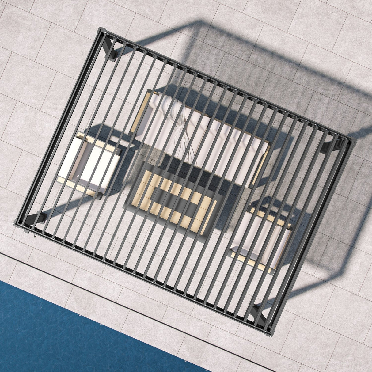 Patioslife Atlantic™ | Aluminium Louvered Pergola with Adjustable Roof, Freestanding All-Weather Shelter for Deck, Patio & Poolside