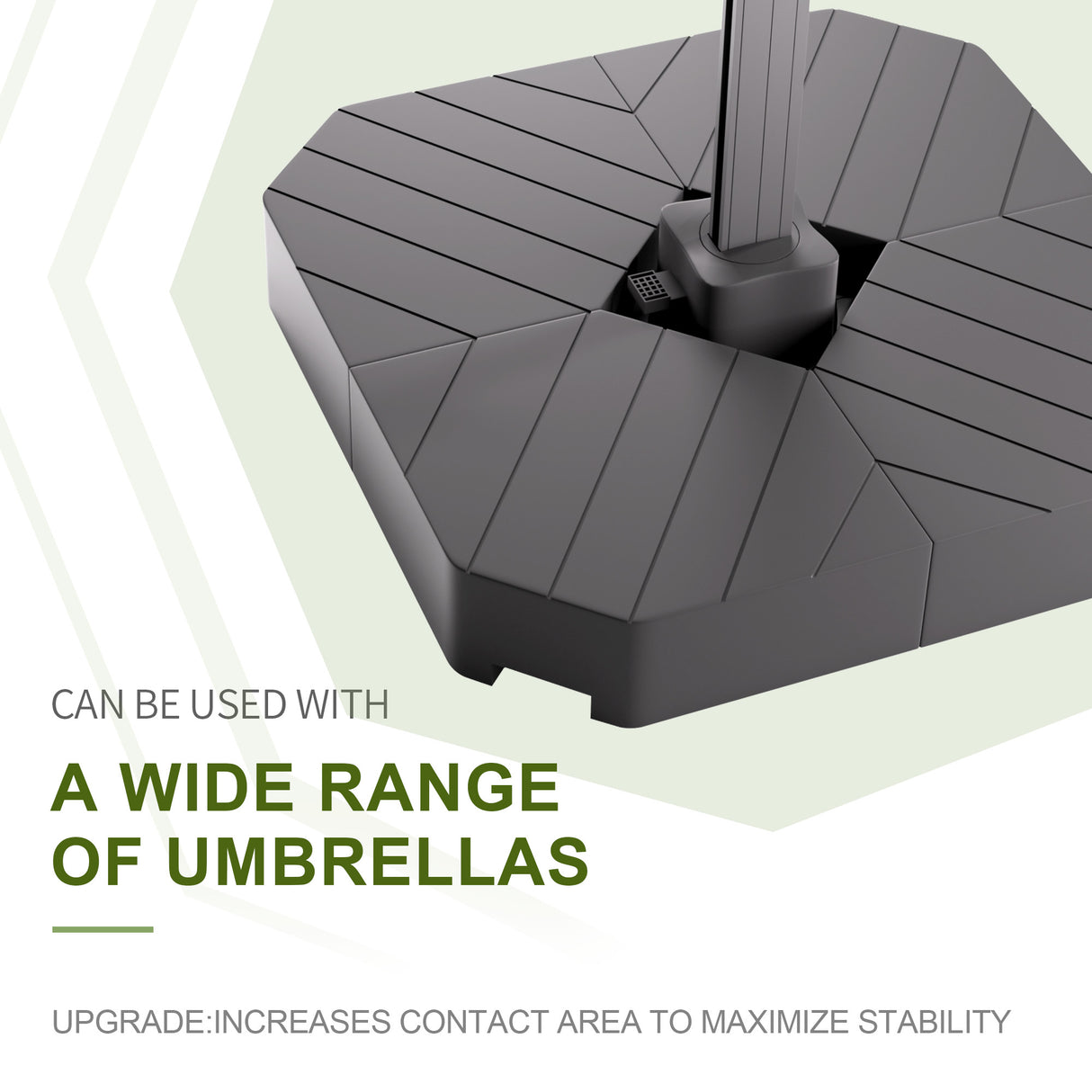 Patioslife 430 lbs (195kg) Large Base with Wheels for Aegis Pro™ 2-Tier Cantilever Umbrella