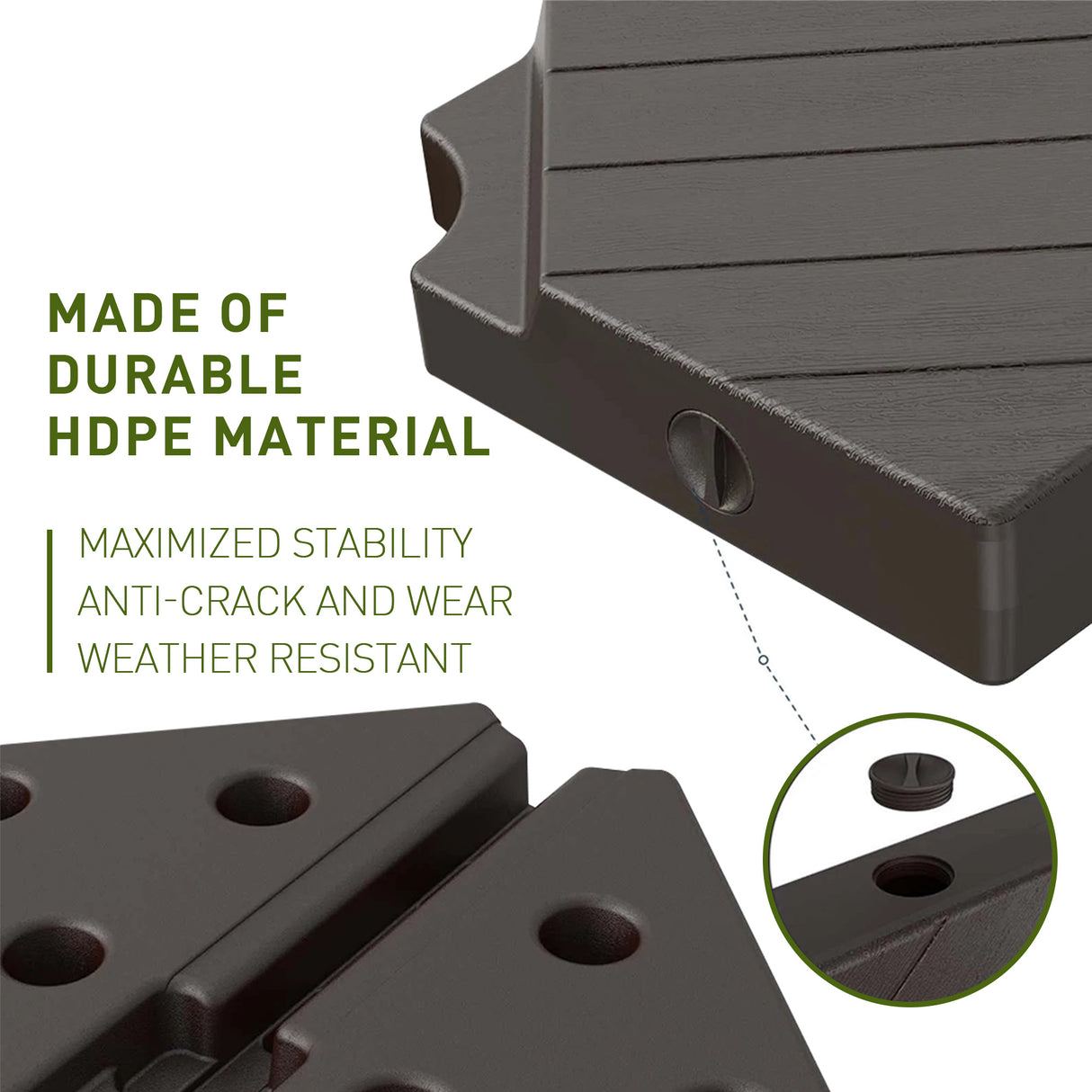 Patioslife 430 lbs (195kg) Large Base with Wheels for Aegis Pro™ 2-Tier Cantilever Umbrella