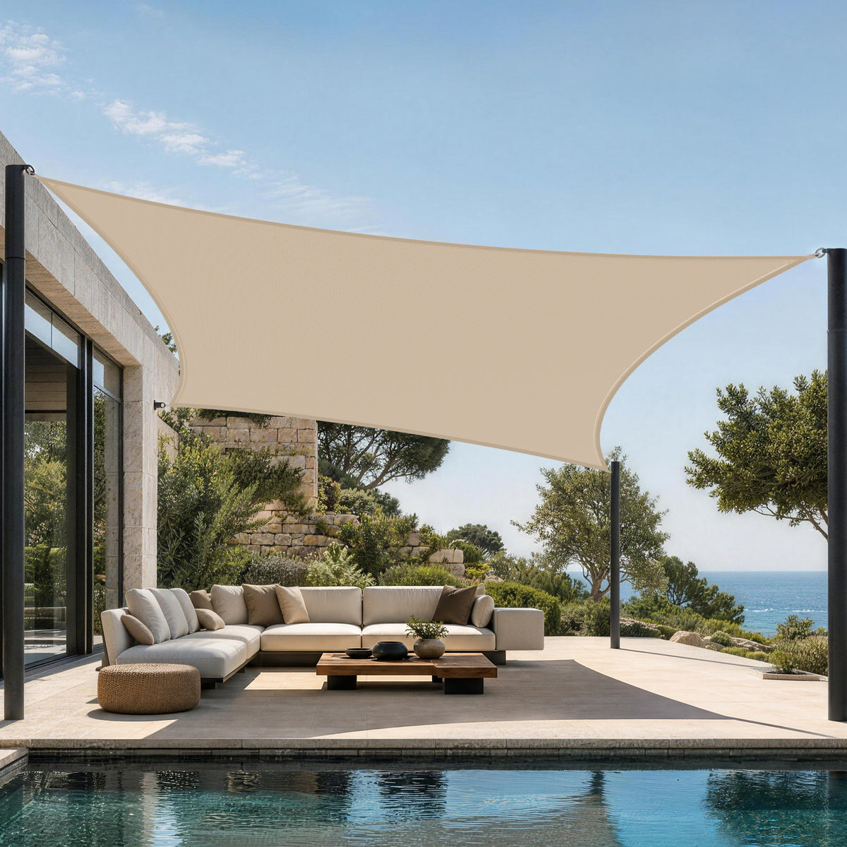 Patioslife Sun Shade Sail – UV Protection Outdoor Patio Canopy with Reinforced Edges