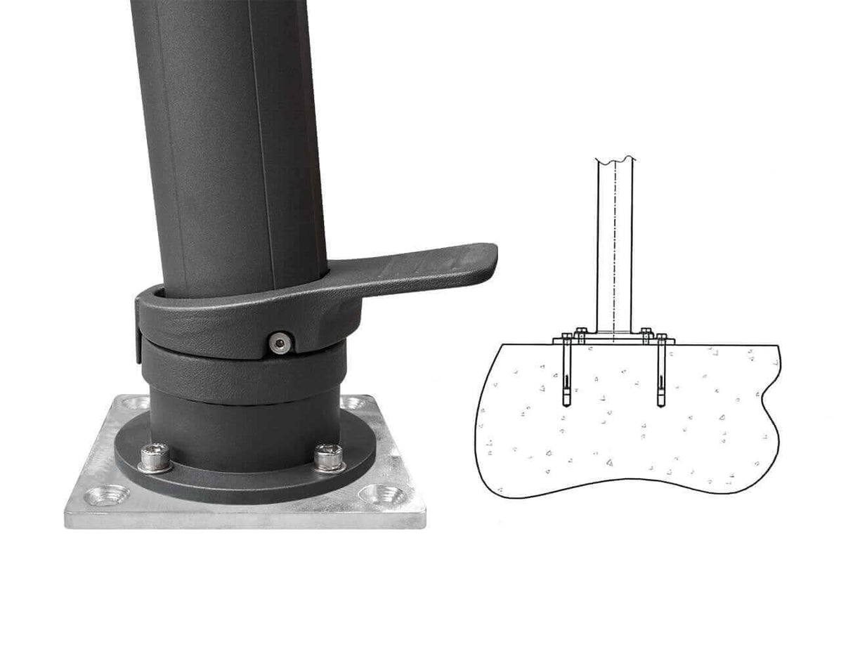 Concrete Patio Installation Kit For Patioslife Aegis Pro™ Cantilever Umbrella