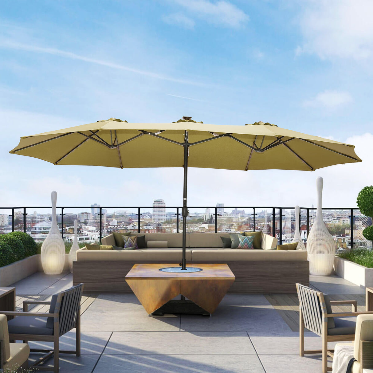 Patioslife Horizon Haven™ 15'x 9' Double-Sided Patio Umbrella