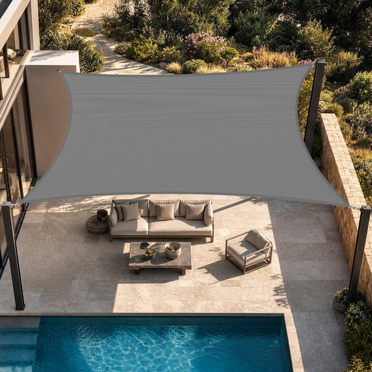 Patioslife Sun Shade Sail – UV Protection Outdoor Patio Canopy with Reinforced Edges