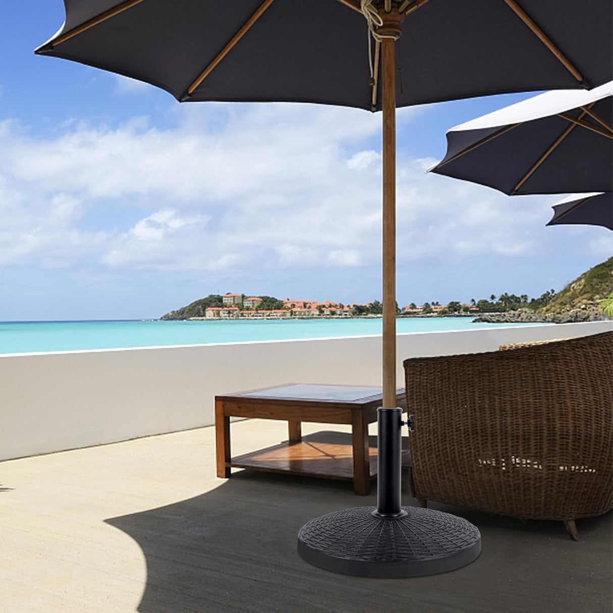 Patioslife 26.5 lbs Heavy Duty Patio Market Umbrella Base Stand for Market Breeze™ Series Umbrella