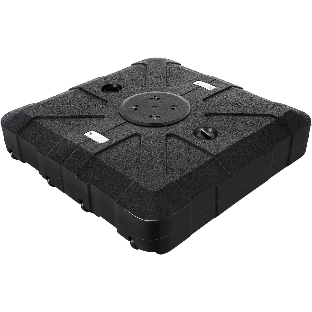 Patioslife™ Cantilever Umbrella Base 250–440lb, Heavy-Duty Outdoor Rolling Stand, Refillable HDPE Offset Weights with Wheels for Patio, Garden & Poolside Stability