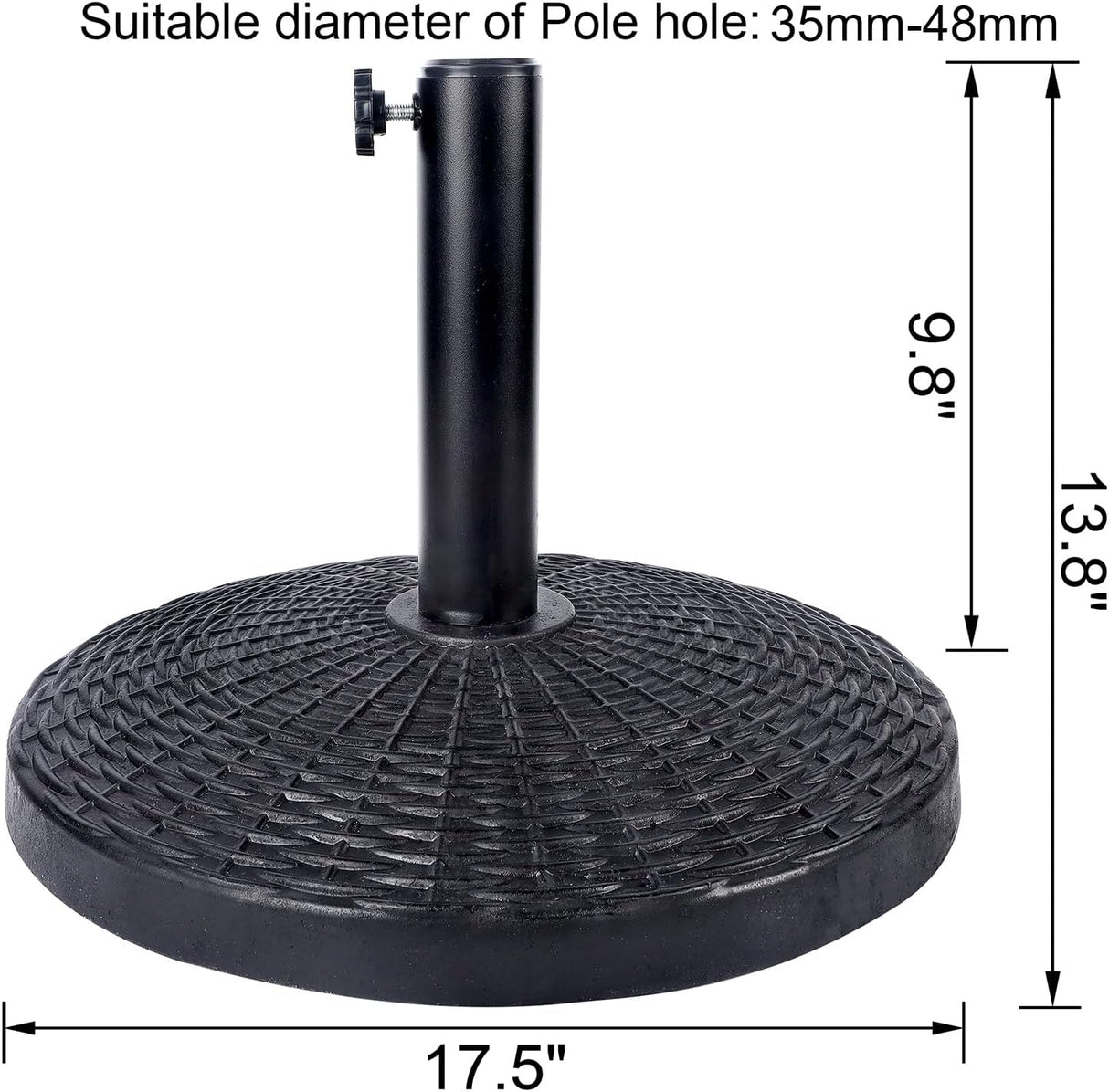 Patioslife 26.5 lbs Heavy Duty Patio Market Umbrella Base Stand for Market Breeze™ Series Umbrella