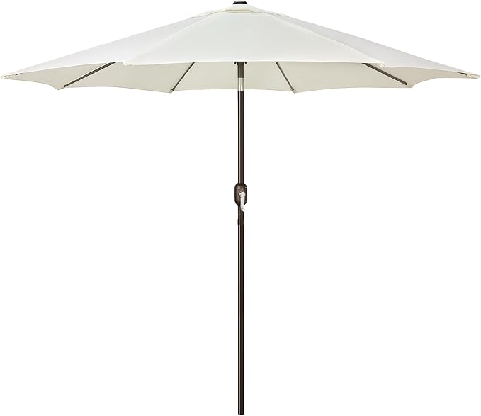 Patioslife 7.5ft creamy white patio umbrella with crank tilt for outdoor dining table and backyard shade