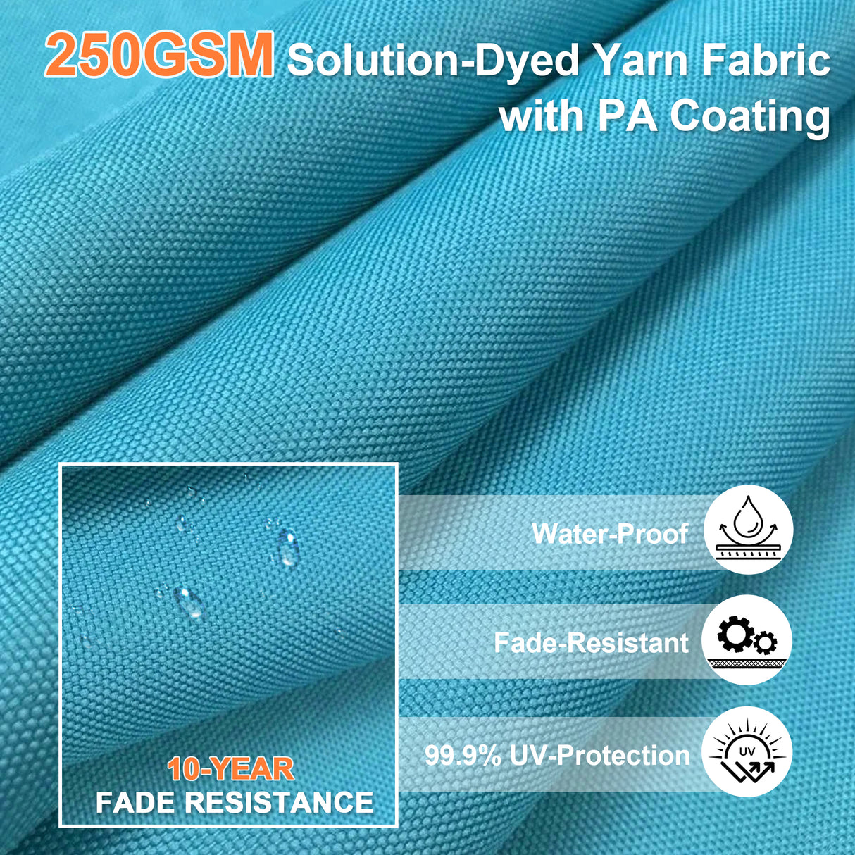 Patioslife Aegis Pro™ Cantilever Umbrella with Cross Metal Base, Reinforced & Powder-Coated Aluminium Ribs and Pole, Ideal for Garden & Patio