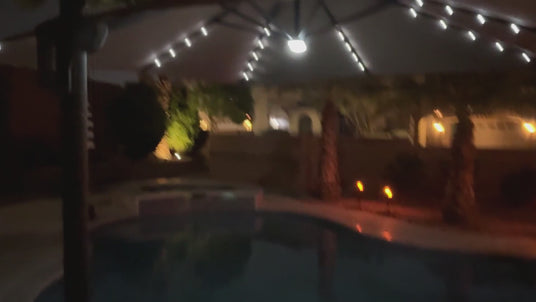cantilever umbrella with LED lights