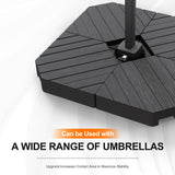 Patioslife 430 lbs (195kg) Heavy Duty Cantilever Umbrella Base for Aegis Series – 4-Piece Fillable Stand, Offset Parasol Base, Outdoor Patio Stability Support
