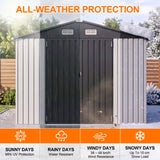Patioslife YardVault Pro Metal Storage Shed with Window, Galvanized Steel Outdoor Tool Shed