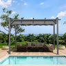 Patioslife Atlantic Retractable Pergola with Adjustable Canopy — Heavy-Duty Outdoor Shade Structure