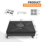Patioslife Heavy-Duty Cantilever Umbrella Base with Wheels up to 880lb, Decorative Modular Rolling Stand Compatible with Aegis Series and Most Offset Umbrellas, for Patio, Garden, Lawn and Poolside Use