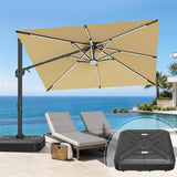 Patioslife Signature Series Rotating Cantilever Patio Umbrella with Adjustable Tilt for Garden & Poolside