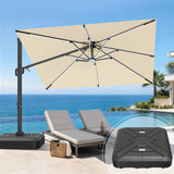 Patioslife Signature Series Rotating Cantilever Patio Umbrella with Adjustable Tilt for Garden & Poolside