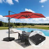 Patioslife Aegis Cantilever Umbrella with Reinforced Aluminum Ribs and Pole for Patios, Gardens & Decks
