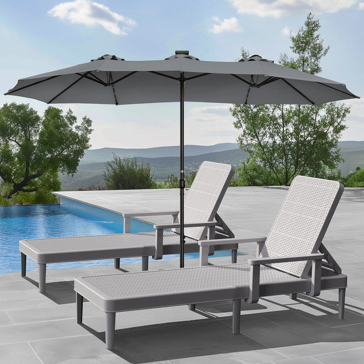 Patioslife 15'x 9' Double-Sided Patio Umbrella