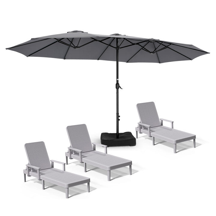 Patioslife 15'x 9' Double-Sided Patio Umbrella