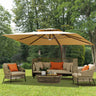 Patioslife Aegis Pro™ Premium Heavy-Duty Cantilever Umbrella with LED Strip Lights & Cover – 360° Rotation, Double-Top, Wind-Resistant for Outdoor Living