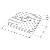 Patioslife 430 lbs (195kg) Large Base with Wheels for Aegis Pro™ 2-Tier Cantilever Umbrella