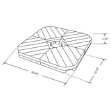 Patioslife 340 lbs Medium Base for Aegis Pro™ 10ft Round Cantilever Umbrella