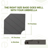 Patioslife 340 lbs Medium Base for Aegis Pro™ 10ft Round Cantilever Umbrella