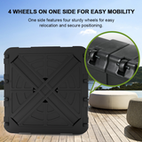 Patioslife™ Cantilever Umbrella Base 250–440lb, Heavy-Duty Outdoor Rolling Stand, Refillable HDPE Offset Weights with Wheels for Patio, Garden & Poolside Stability