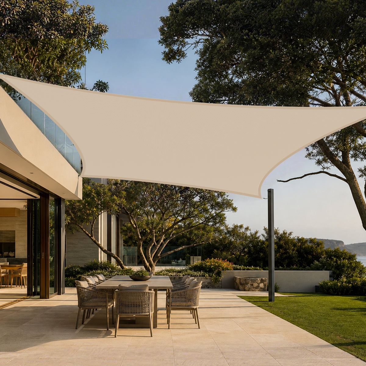 Patioslife Sun Shade Sail – UV Protection Outdoor Patio Canopy with Reinforced Edges