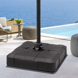 Patioslife™ Cantilever Umbrella Base 250–440lb, Heavy-Duty Outdoor Rolling Stand, Refillable HDPE Offset Weights with Wheels for Patio, Garden & Poolside Stability