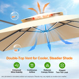 Patioslife Aegis Pro™ Premium Cantilever Umbrella with LED Strip Lights, Fibreglass Ribs & Powder-Coated Aluminium Pole — Luxury Garden & Patio Shade