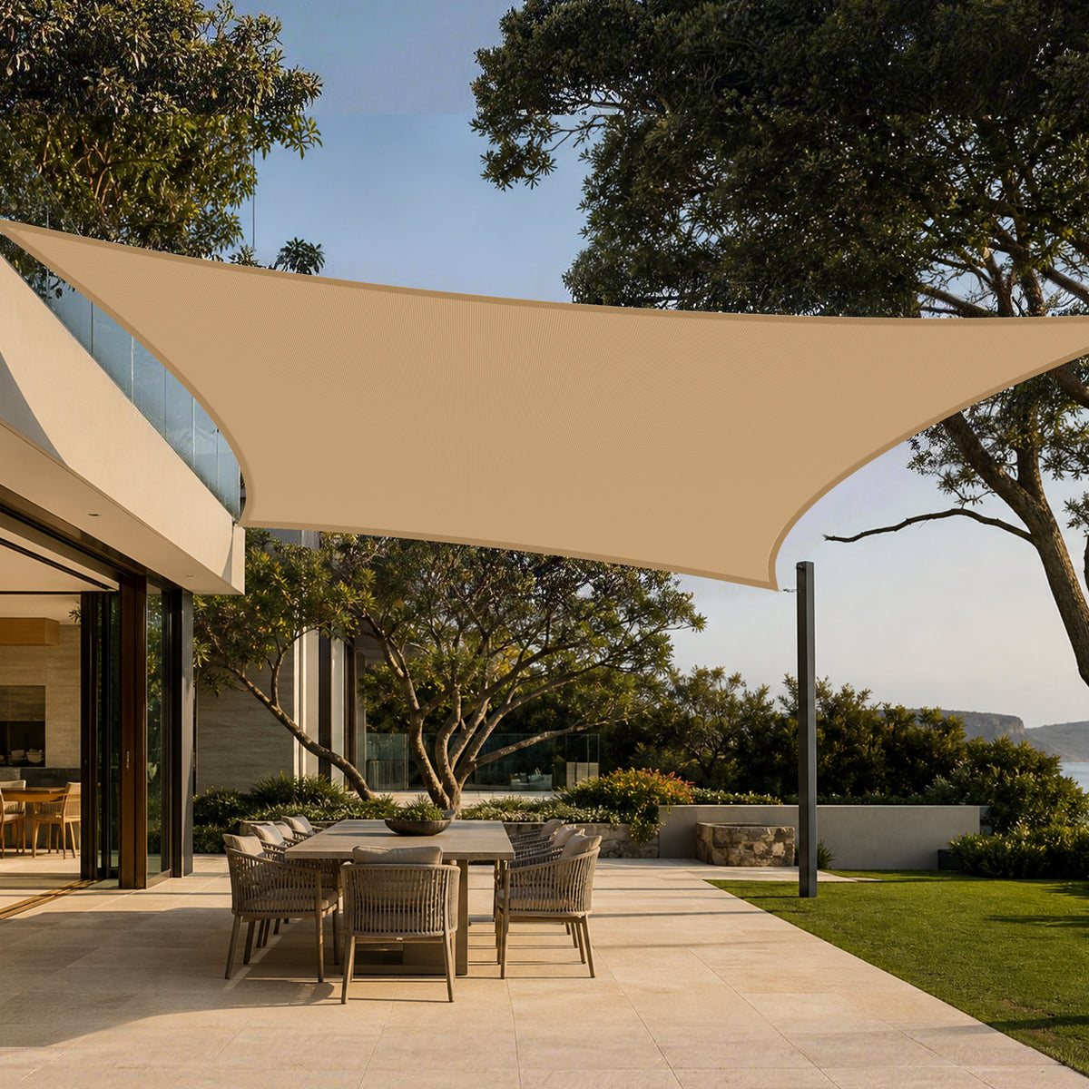 Patioslife Sun Shade Sail – UV Protection Outdoor Patio Canopy with Reinforced Edges