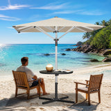 Patioslife 9ft, 10ft & 11ft Patio Umbrella – Round & Square Heavy Duty Aluminum Outdoor Market Umbrella with Double Vented Canopy
