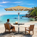 Patioslife 9ft, 10ft & 11ft Patio Umbrella – Round & Square Heavy Duty Aluminum Outdoor Market Umbrella with Double Vented Canopy