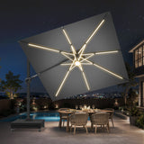 Patioslife Signature Series Rotating Cantilever Patio Umbrella with Adjustable Tilt for Garden & Poolside