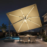 Patioslife Signature Series Rotating Cantilever Patio Umbrella with Adjustable Tilt for Garden & Poolside