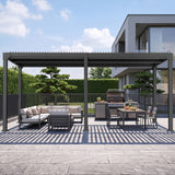 Patioslife Atlantic | Metal Louvered Pergola with Adjustable Roof, Freestanding All-Weather Shelter for Deck, Patio & Poolside