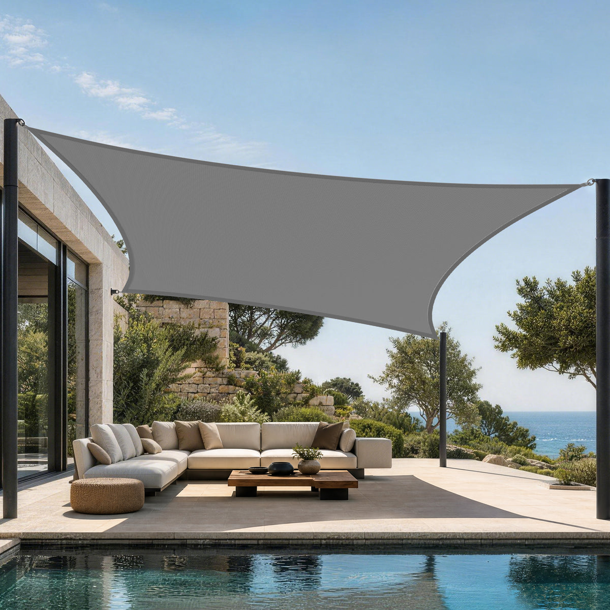 Patioslife Sun Shade Sail – UV Protection Outdoor Patio Canopy with Reinforced Edges