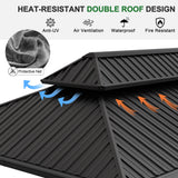 Patioslife All-Weather Aluminum Carport – Steel Roof Canopy for Cars, Motorcycles, RVs & Boats