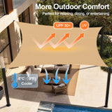 Patioslife Sun Shade Sail – UV Protection Outdoor Patio Canopy with Reinforced Edges