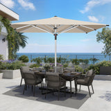 Patioslife 9ft, 10ft & 11ft Patio Umbrella – Round & Square Heavy Duty Aluminum Outdoor Market Umbrella with Double Vented Canopy