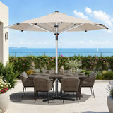 Patioslife 9ft, 10ft & 11ft Patio Umbrella – Round & Square Heavy Duty Aluminum Outdoor Market Umbrella with Double Vented Canopy