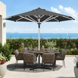 Patioslife 9ft, 10ft & 11ft Patio Umbrella – Round & Square Heavy Duty Aluminum Outdoor Market Umbrella with Double Vented Canopy
