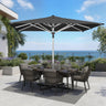 Patioslife 9ft, 10ft & 11ft Patio Umbrella – Round & Square Heavy Duty Aluminum Outdoor Market Umbrella with Double Vented Canopy