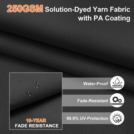 Patioslife Aegis Pro Cantilever Umbrella with Reinforced Aluminum Ribs and Pole for Patios, Gardens & Decks