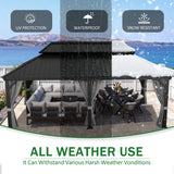 Patioslife All-Weather Aluminum Carport – Steel Roof Canopy for Cars, Motorcycles, RVs & Boats