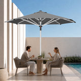 Patioslife 9ft, 10ft & 11ft Patio Umbrella – Round & Square Heavy Duty Aluminum Outdoor Market Umbrella with Double Vented Canopy