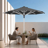 Patioslife 9ft, 10ft & 11ft Patio Umbrella – Round & Square Heavy Duty Aluminum Outdoor Market Umbrella with Double Vented Canopy