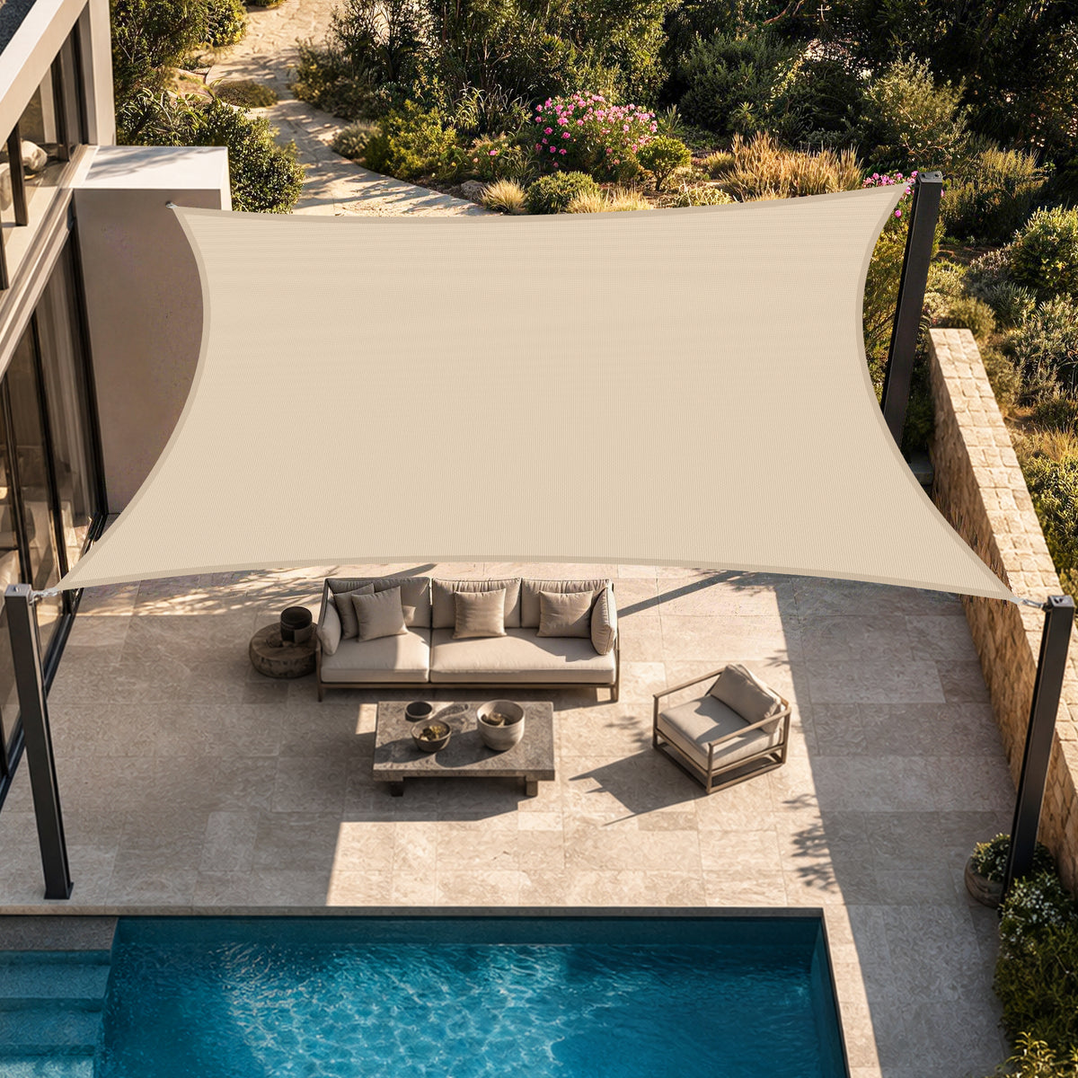 Patioslife Sun Shade Sail – UV Protection Outdoor Patio Canopy with Reinforced Edges