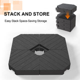 Patioslife 430 lbs (195kg) Heavy Duty Cantilever Umbrella Base for Aegis Series – 4-Piece Fillable Stand, Offset Parasol Base, Outdoor Patio Stability Support